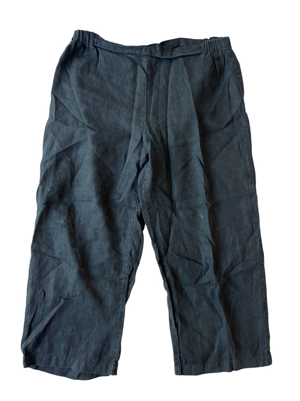 FLAX BLACK LINEN PULL ON PANTS P 4-6
